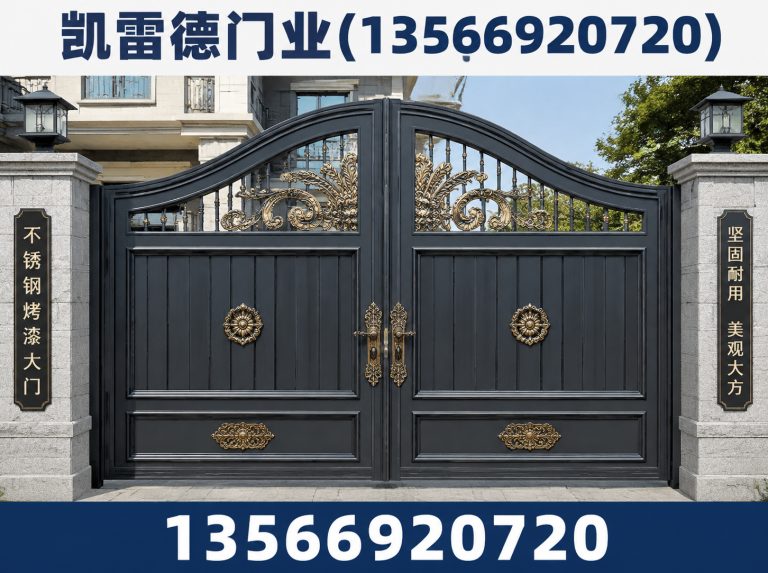 义乌市不锈钢烤漆大门展示图